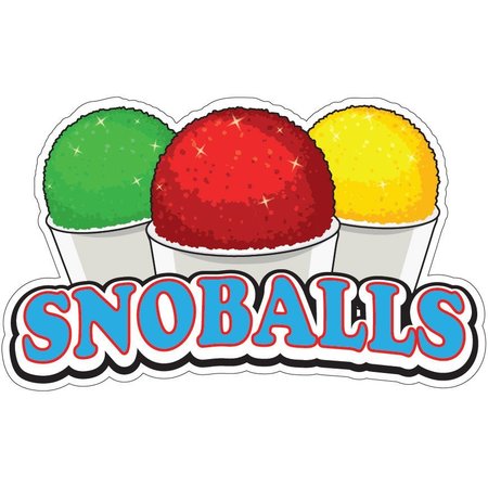 SIGNMISSION Snoballs Decal Concession Stand Food Truck Sticker, 12" x 4.5", D-DC-12 Snoballs19 D-DC-12 Snoballs19